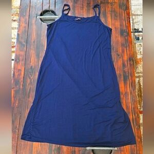 AvidLove Navy Blue Women's Jersey Slip Dress Sz L